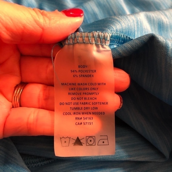 Calvin Klein Performance Blue Hooded Work Out Top Sz XS NWOT - Picture 6 of 6